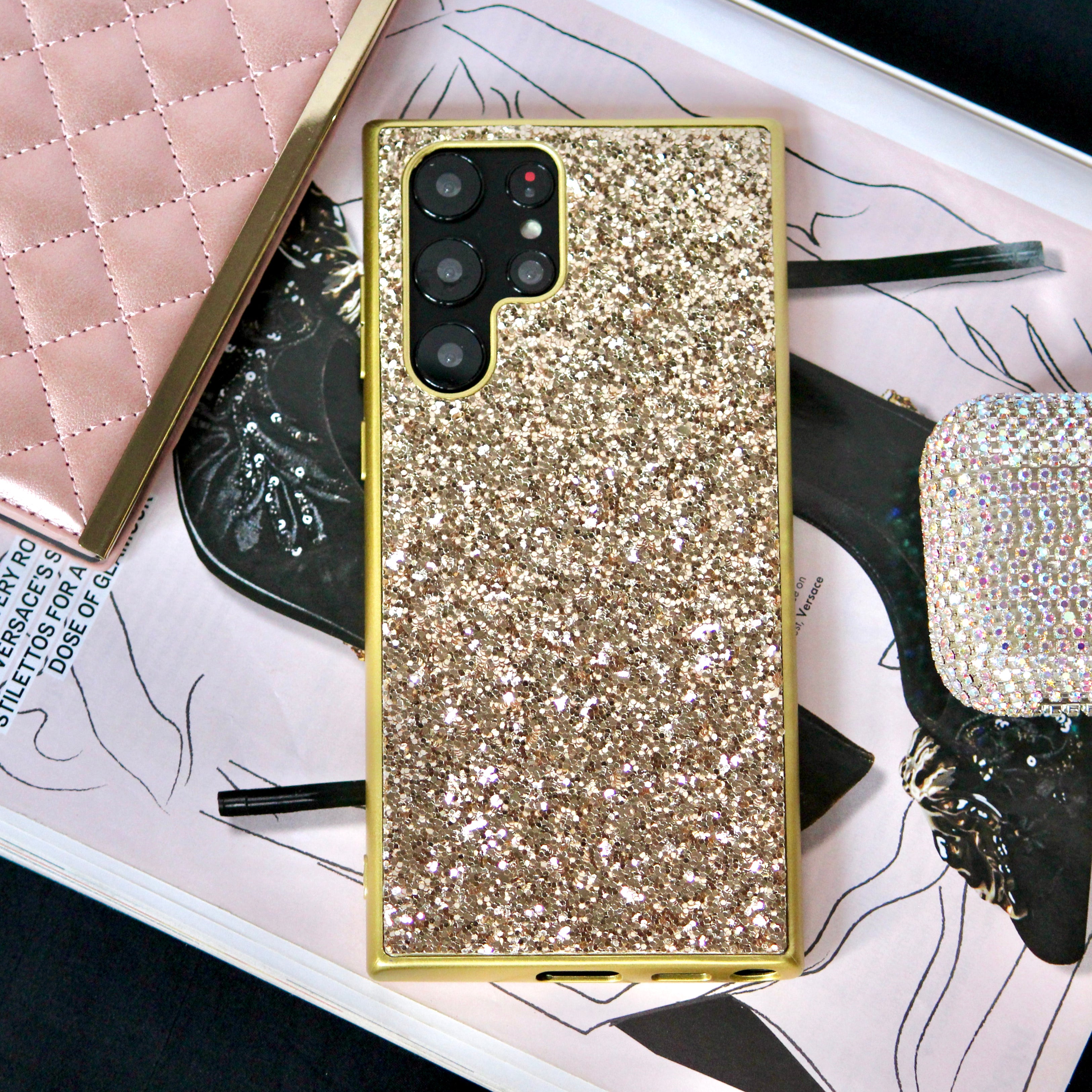 Gold Glitter Bling Sequin Cover iPhone cover – JustAndBest India