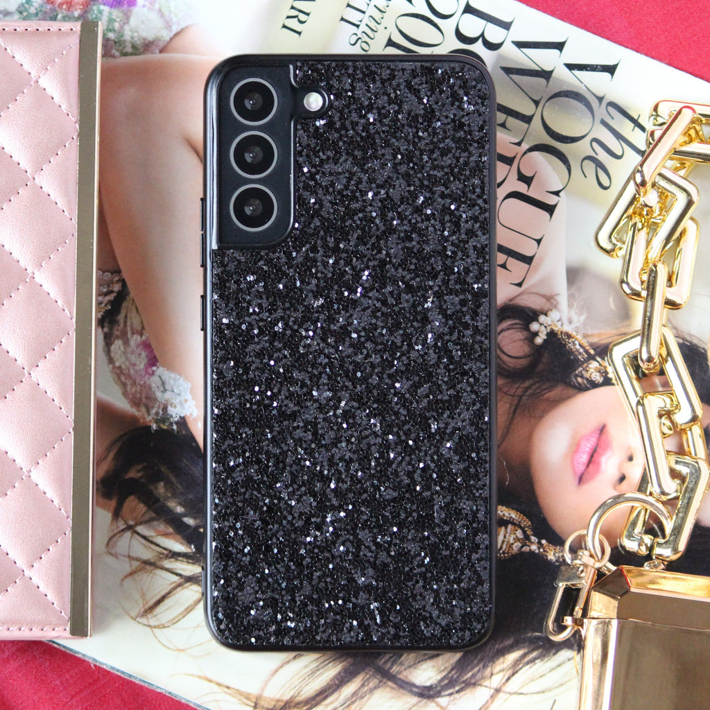 Black Glitter Bling Sequin Case for Samsung S21