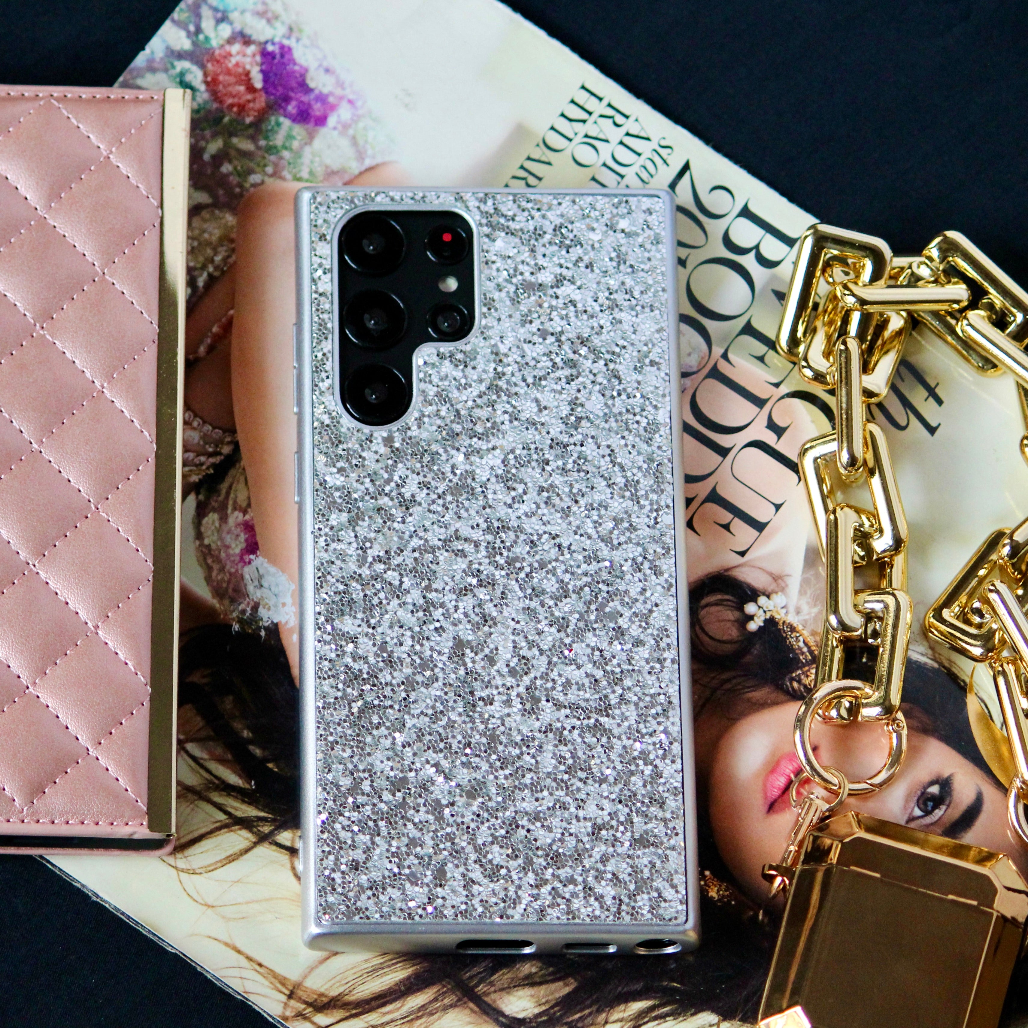 Silver Glitter Bling Sequin Cover iPhone cover – JustAndBest India
