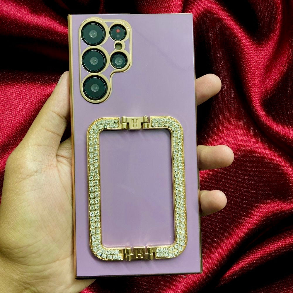 Diamond Rhinestones Gold Buckle Holder Cover – phone accessory by JustAndBest India