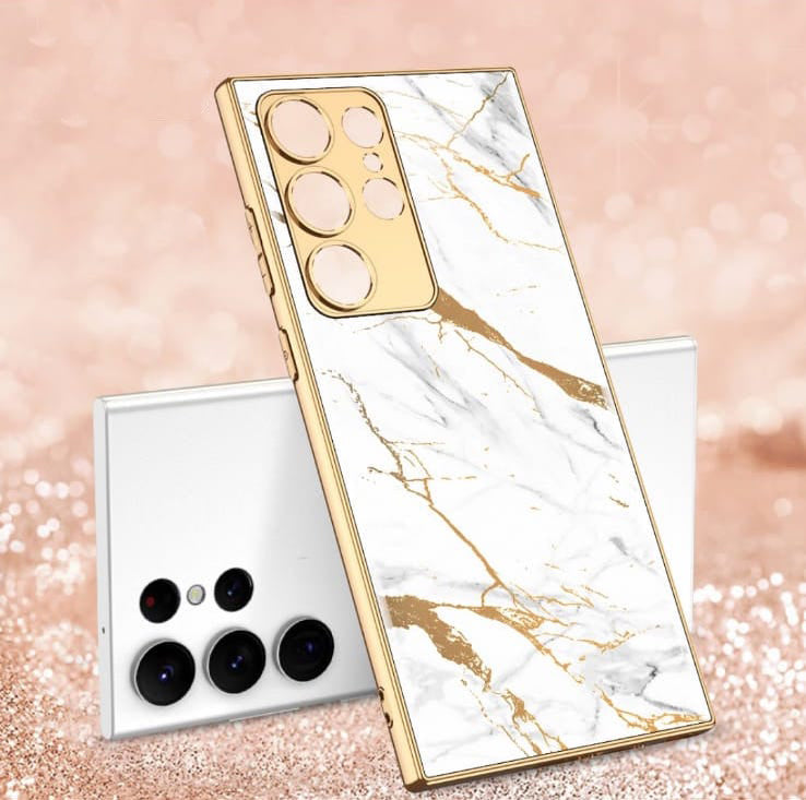 Gold Electroplated Marble Pattern Luxury Cover iPhone cover – JustAndBest India