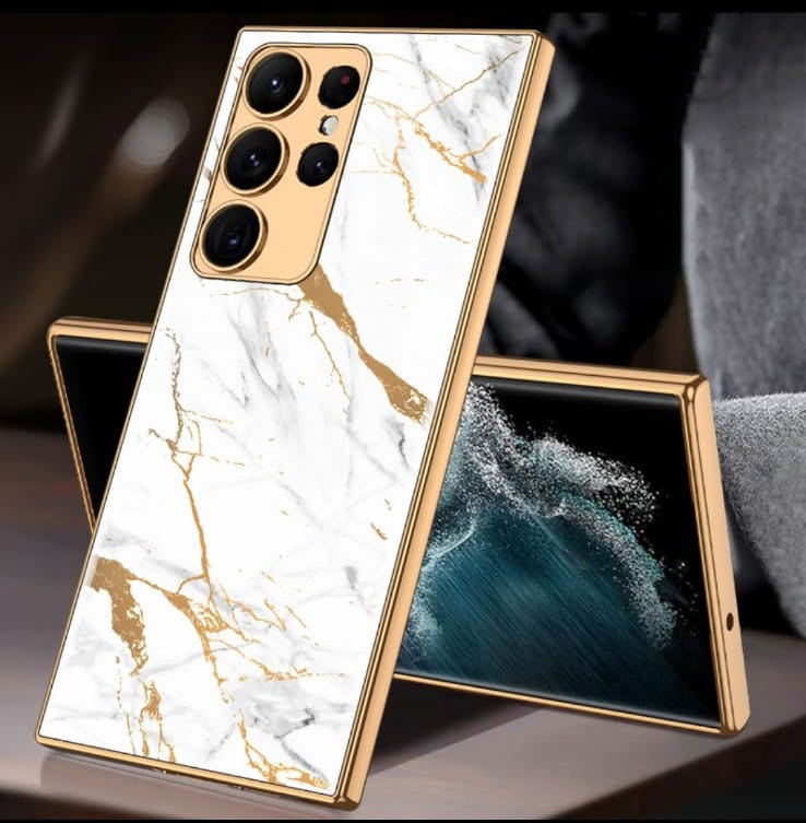 Gold Electroplated Marble Pattern Luxury Cover iPhone cover – JustAndBest India