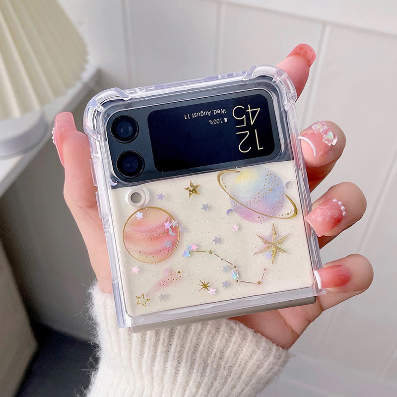 Pink Louis Vuitton Seamless Pattern Samsung Galaxy Z Flip 5 Clear Case