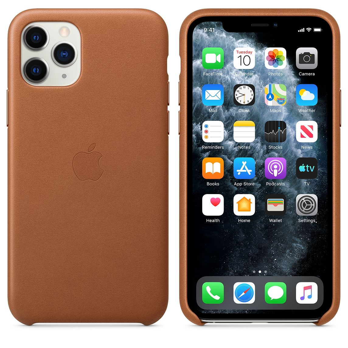 Premium Leather Cover - Saddle Brown iPhone cover – JustAndBest India