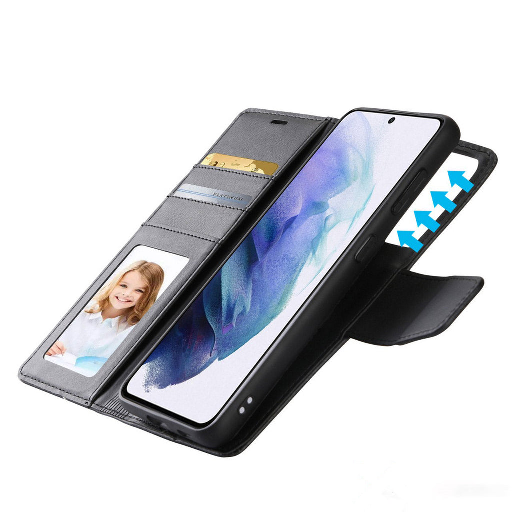 Magnetic detachable wallet case