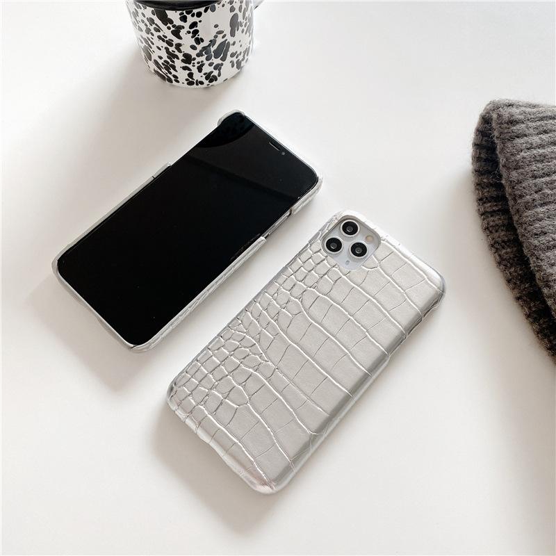 Silver Croco Leather Luxury Case iPhone cover – JustAndBest India