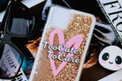 Too Cute To Care Glitter Quicksand Case for iPhone 11