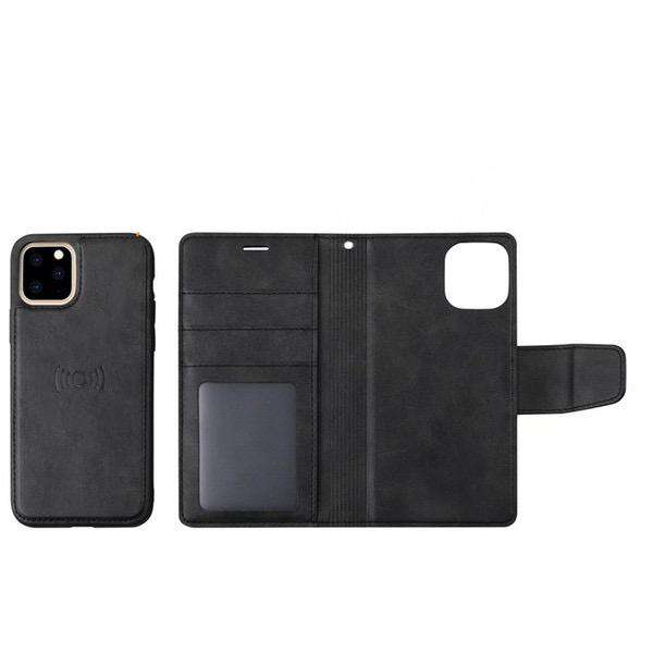 black Leather Flip Cover for Samsung Galaxy S21 Ultra Cover