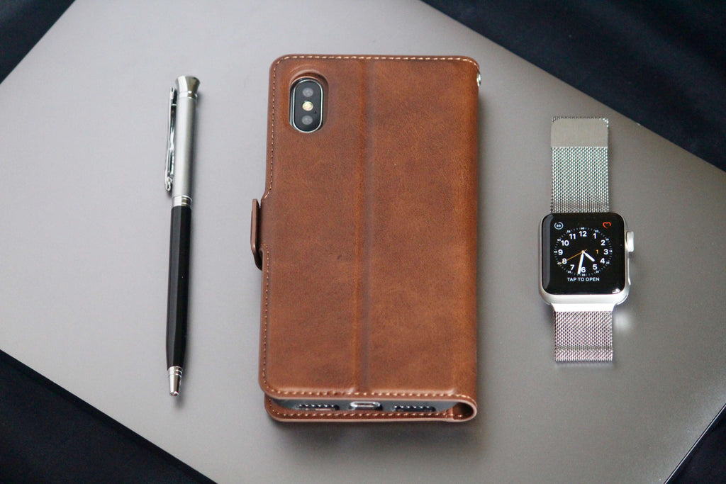 leather Flip Case for iphone