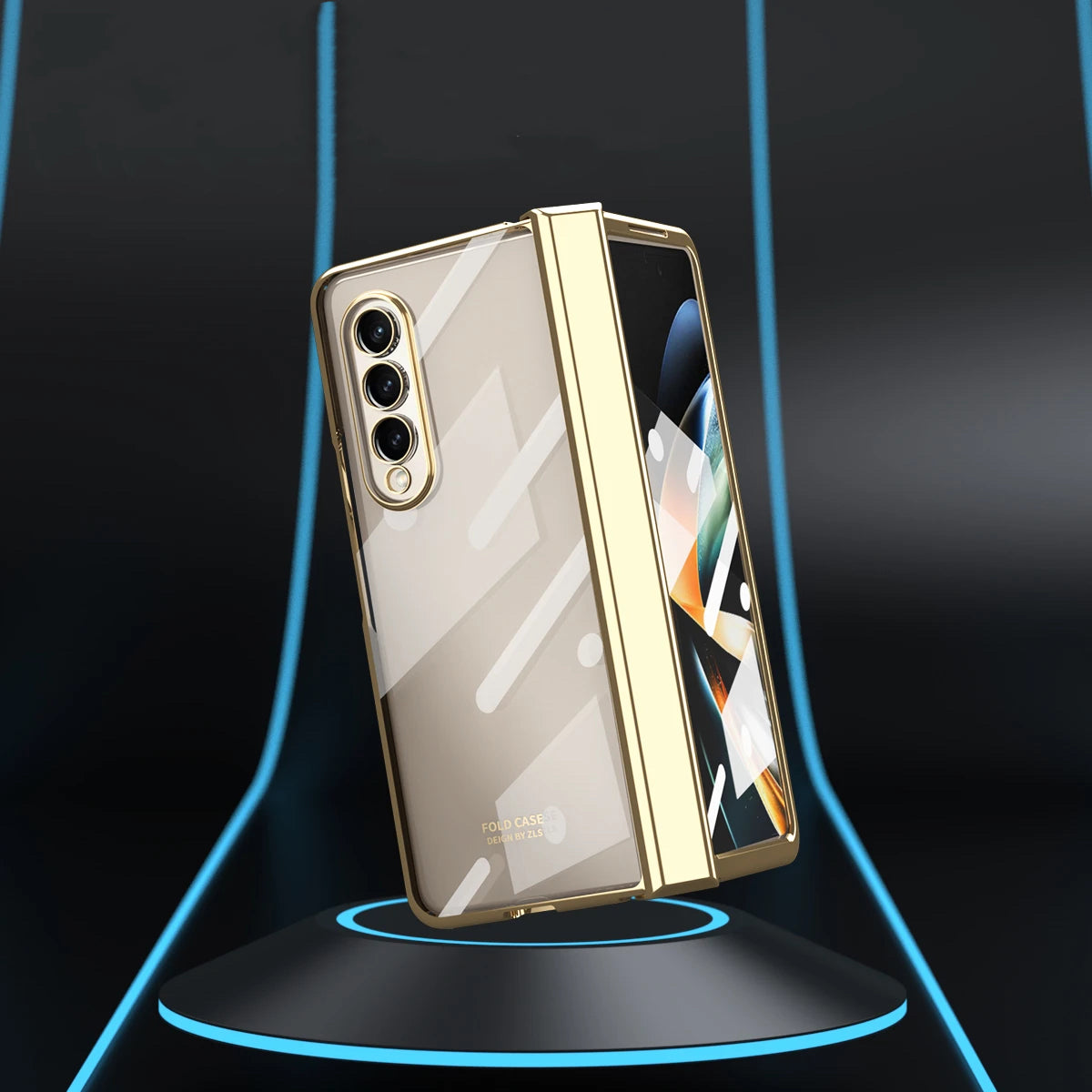 Gold Electroplated Premium Transparent Glass Cover (with Front Glass and Hinge protection) iPhone cover – JustAndBest India