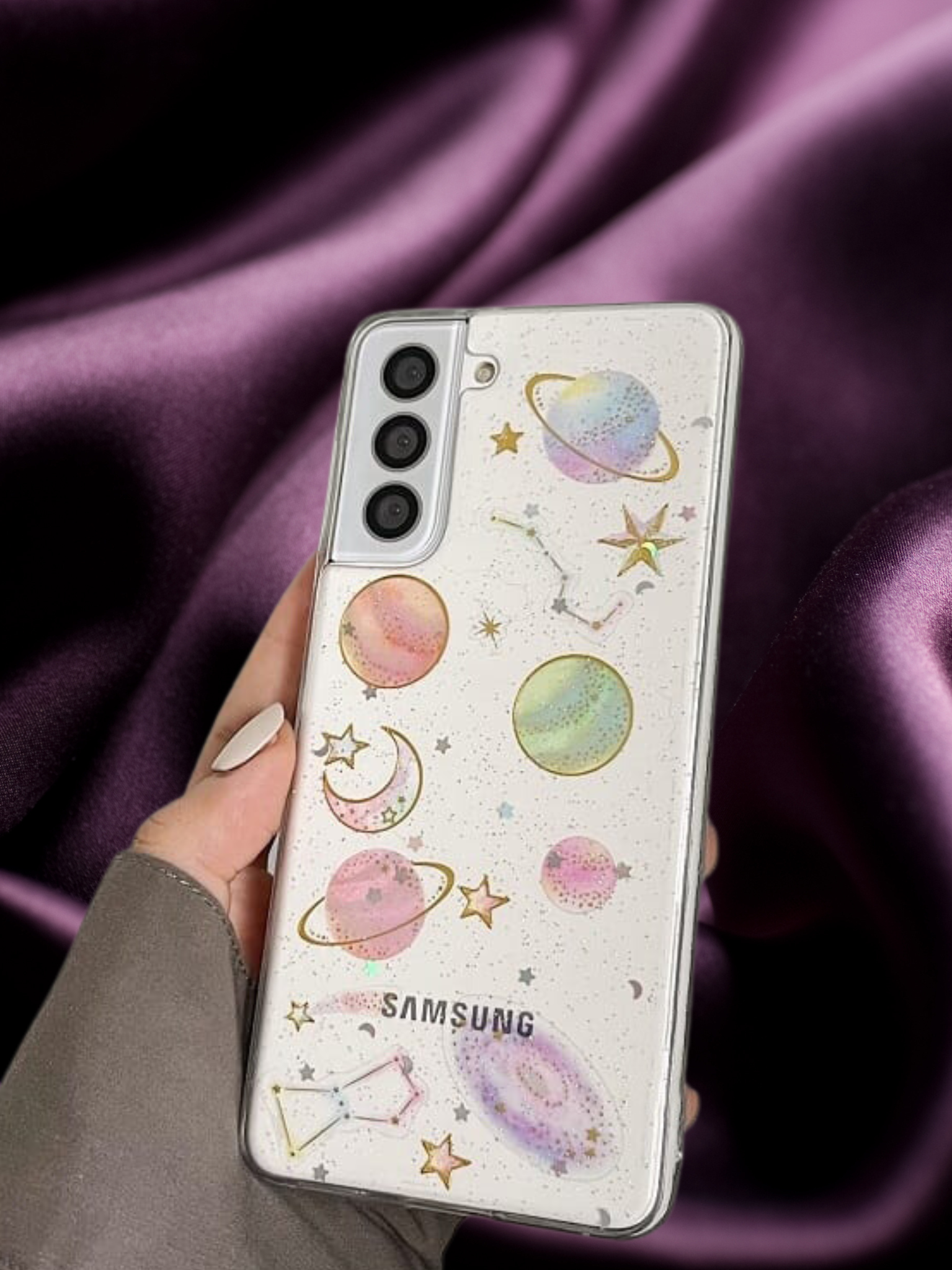 Cute Stars Transparent Case iPhone cover – JustAndBest India