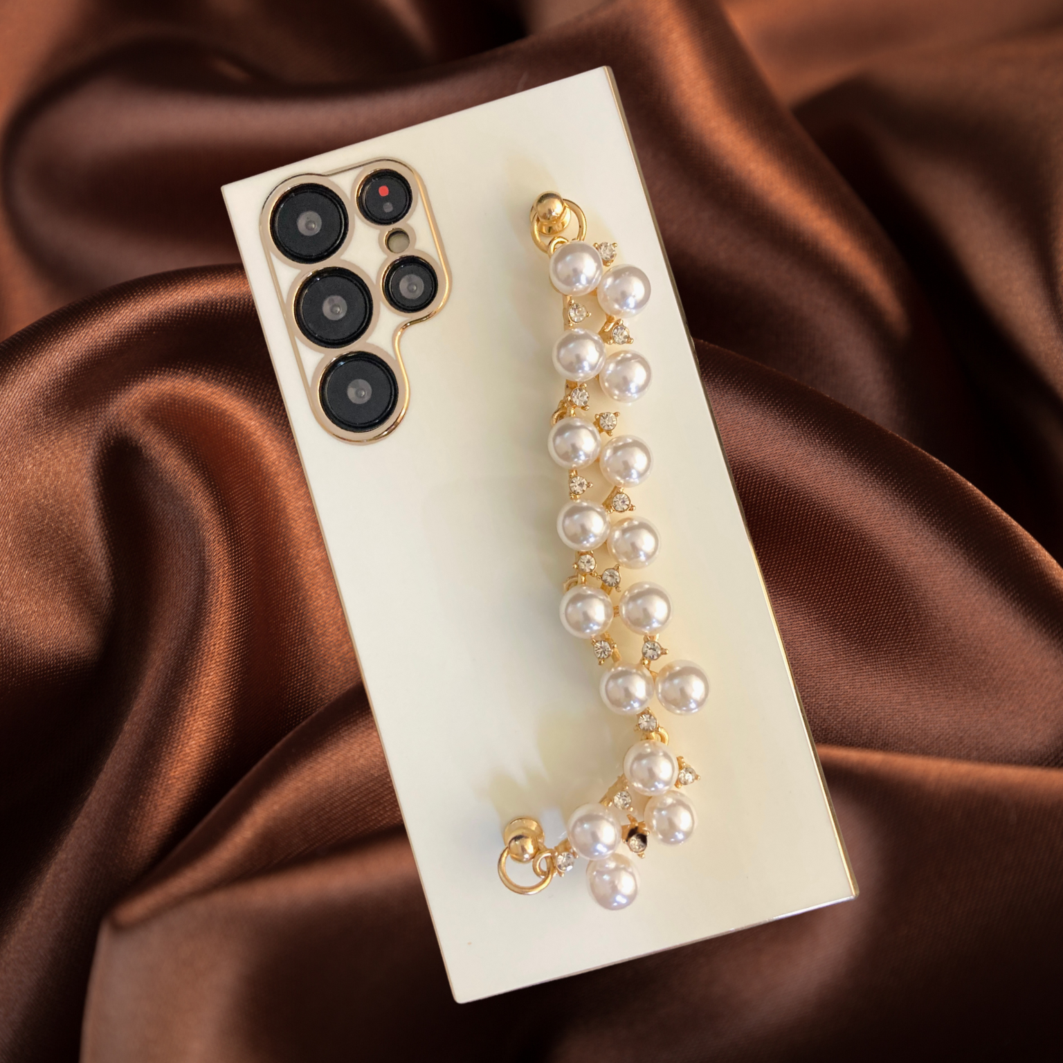 Elegant Pearl Rhinestones Bracelet Cover iPhone cover – JustAndBest India