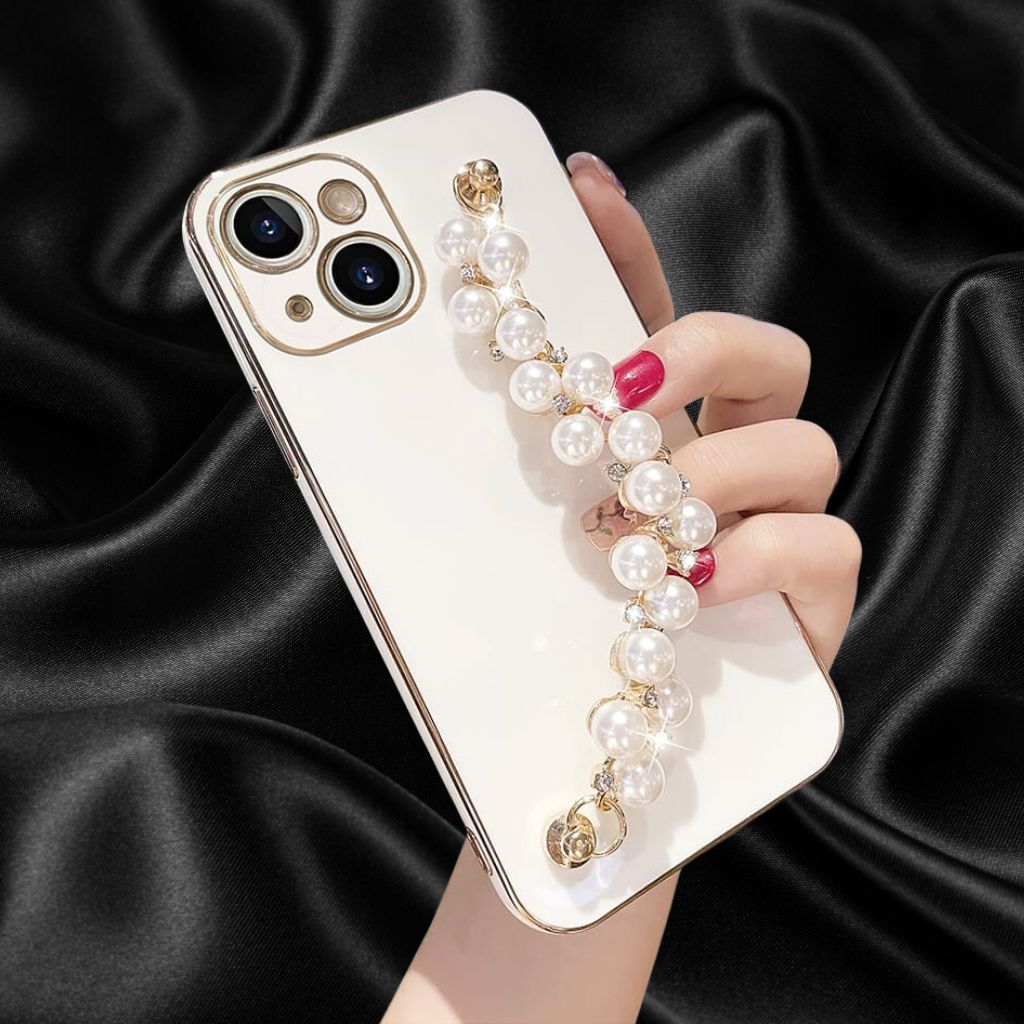 Elegant Pearl Rhinestones Bracelet Cover iPhone cover – JustAndBest India
