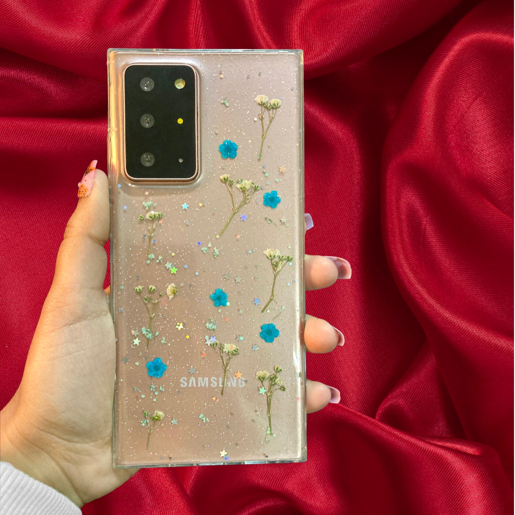 Real Cosmos Floral Glitter Cover iPhone cover – JustAndBest India
