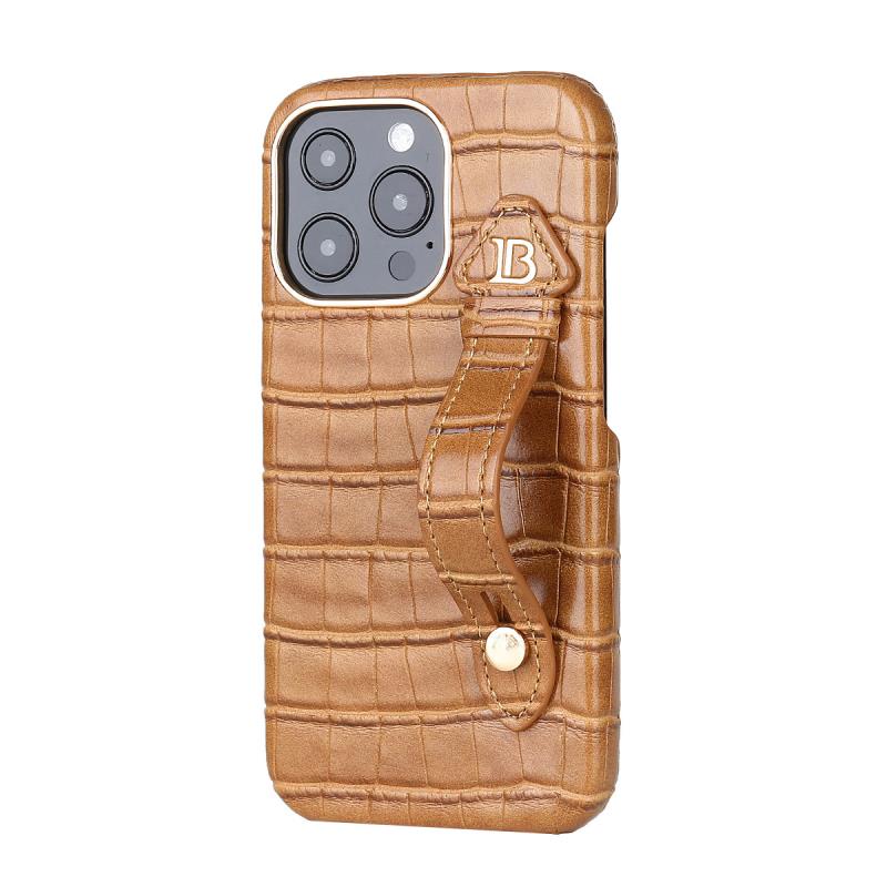 Brown Croco Pattern Leather Luxury Case iPhone cover – JustAndBest India