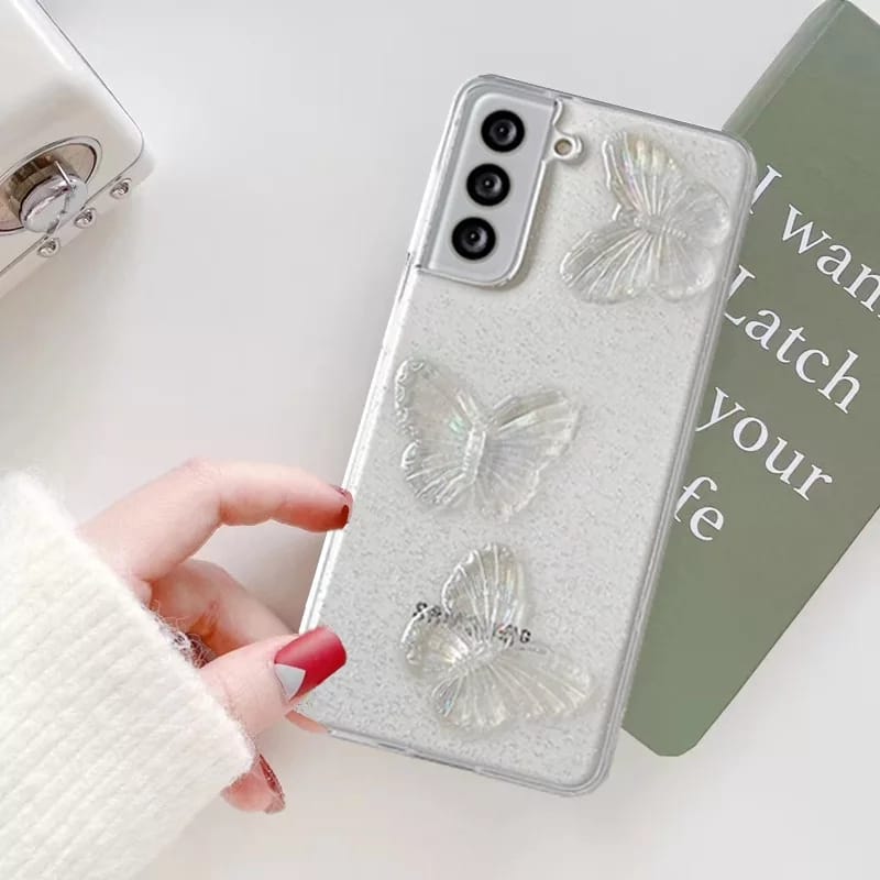 Cute 3D Butterflies Transparent Cover iPhone cover – JustAndBest India