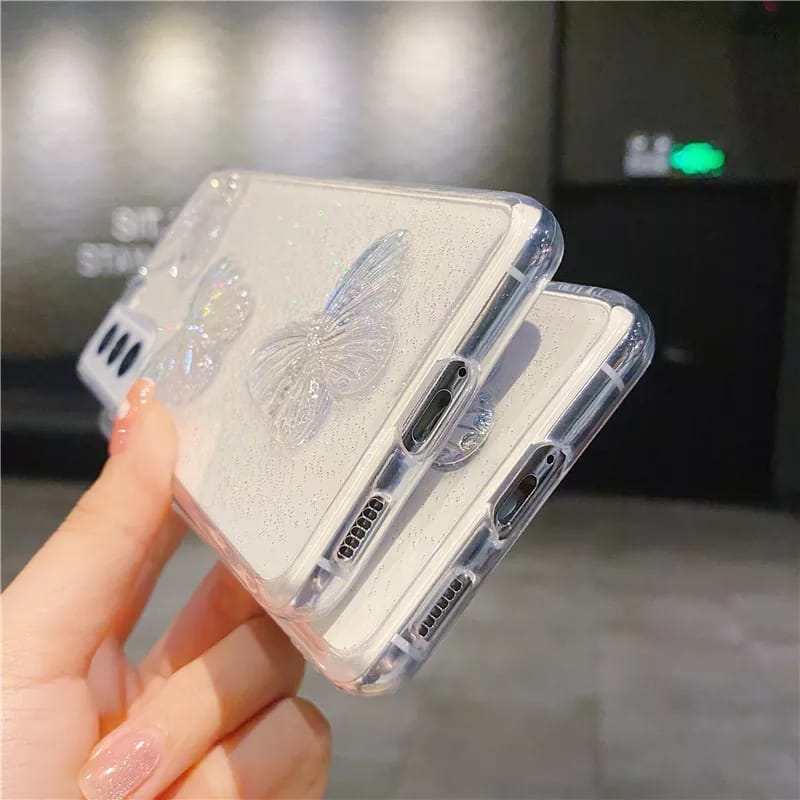 Cute 3D Butterflies Transparent Cover iPhone cover – JustAndBest India