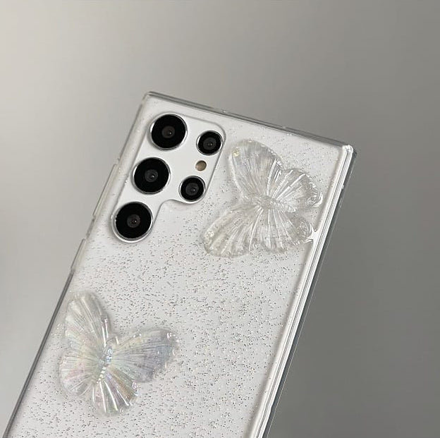 Transparent butterfly s23 case