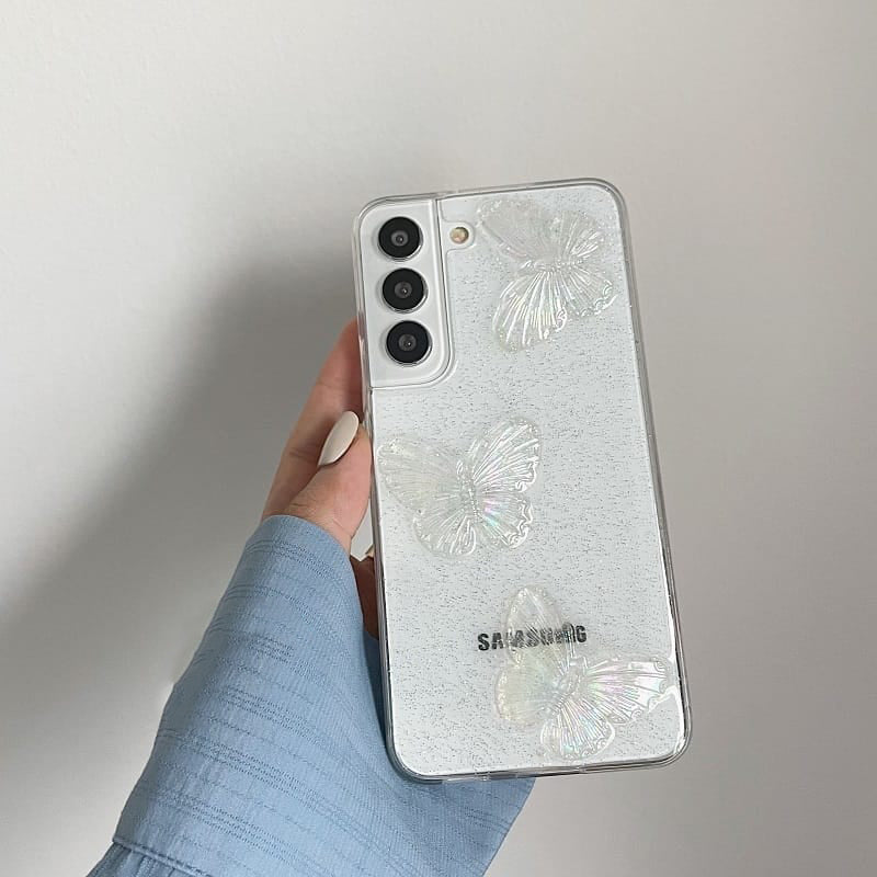 Cute 3D Butterflies Transparent Cover iPhone cover – JustAndBest India
