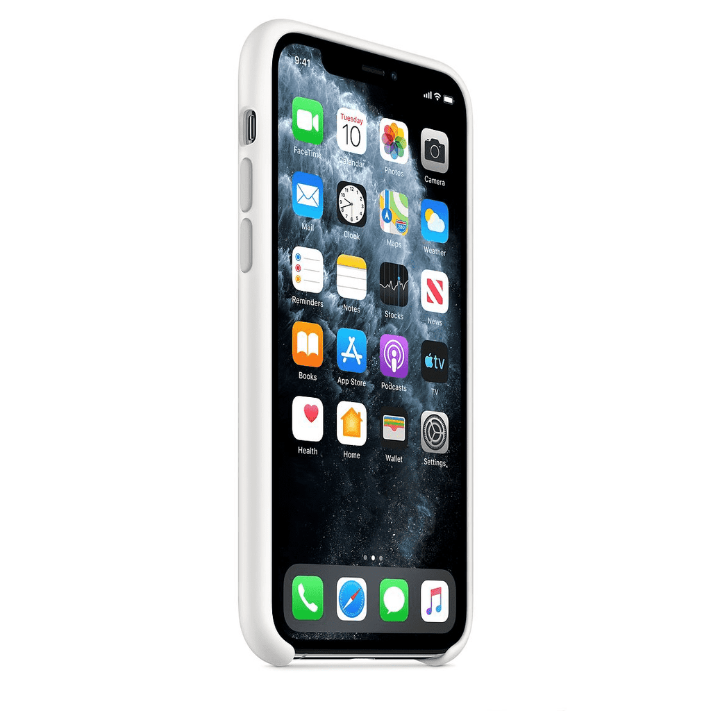 White Premium Silicone Cover for iphone 11