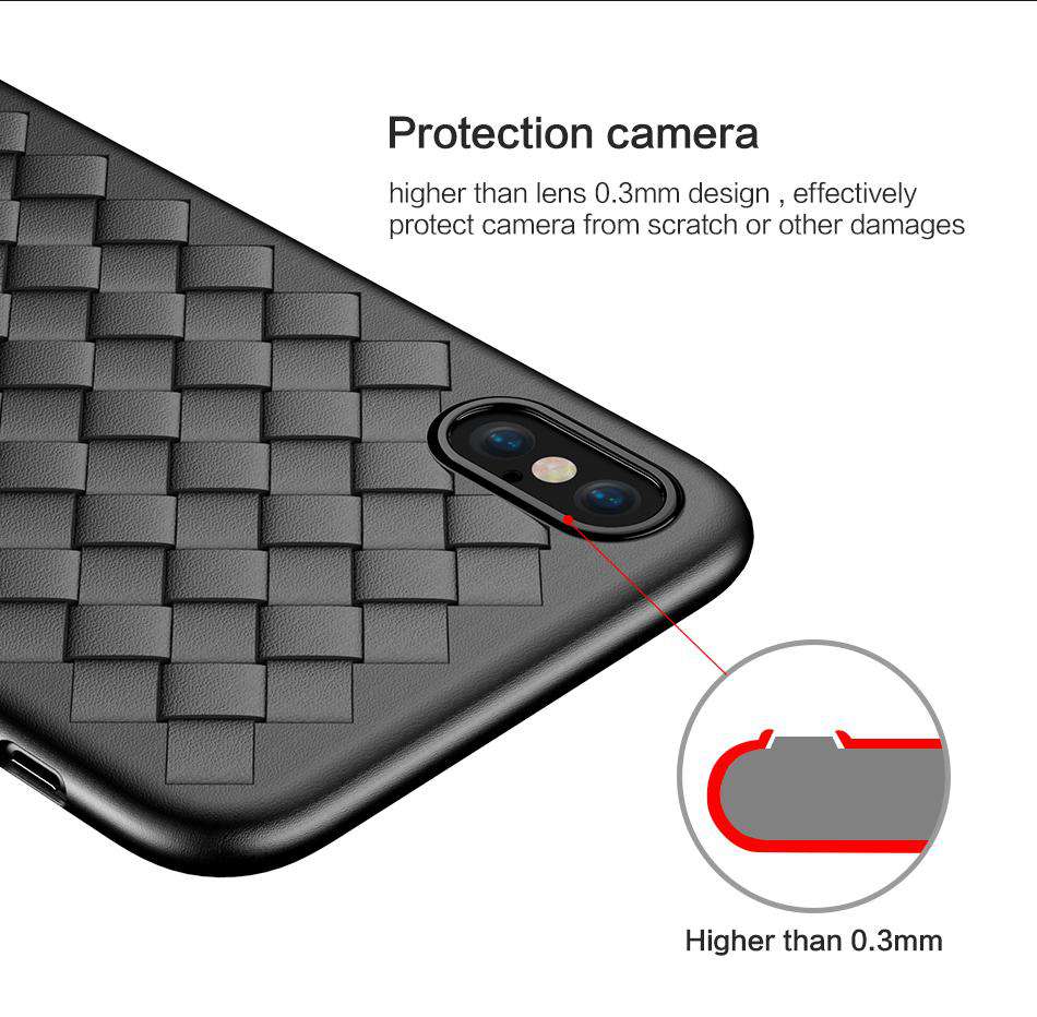 Woven Grid Ultra Thin Premium Case for iPhone XS / X