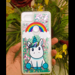  Rainbow Unicorn Glitter Quicksand Case, Google Pixel 2 XL Phone Cover, Just and Best, [option1]JustAndBest.comJustAndBest.com