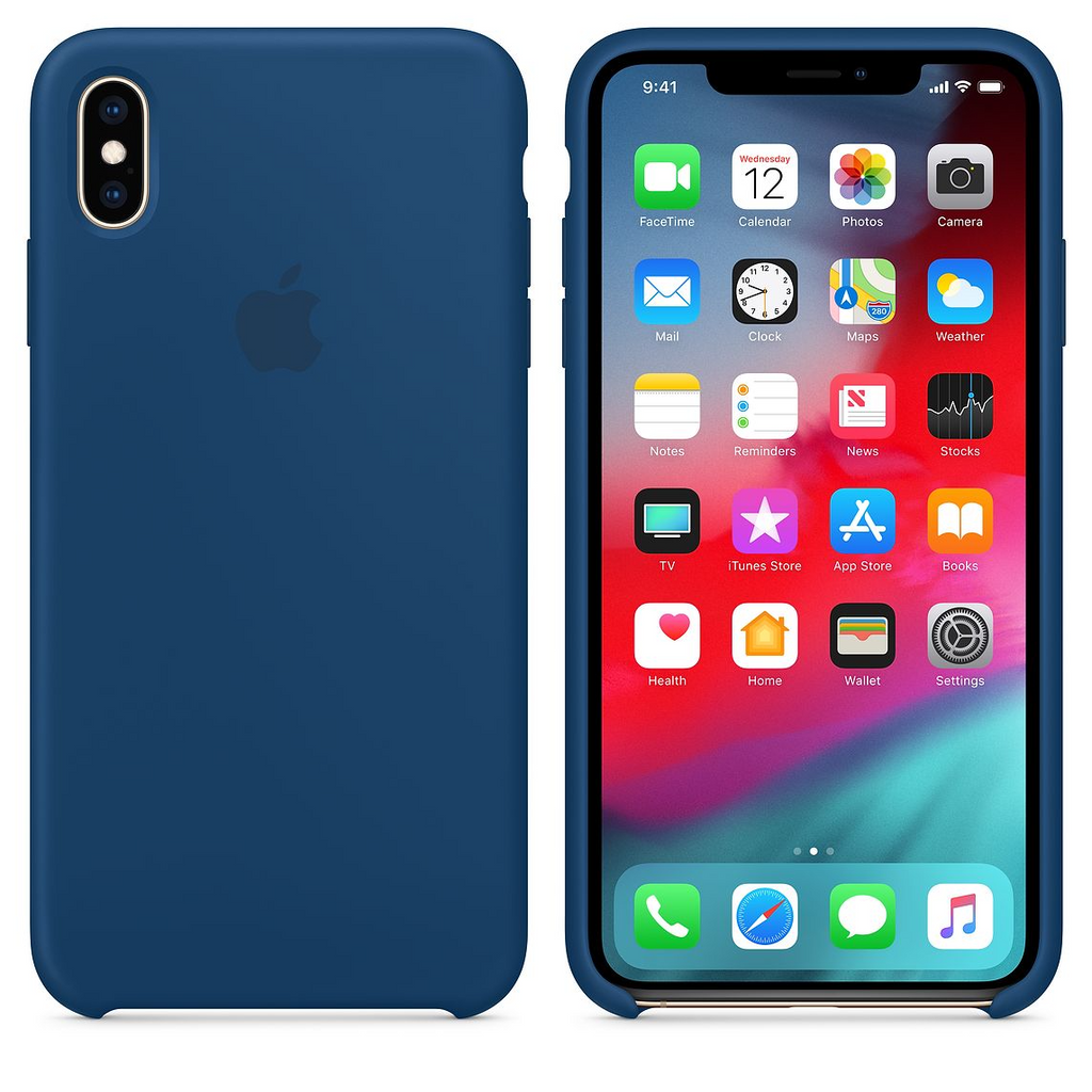 Blue Silicone Cover for iPhone X