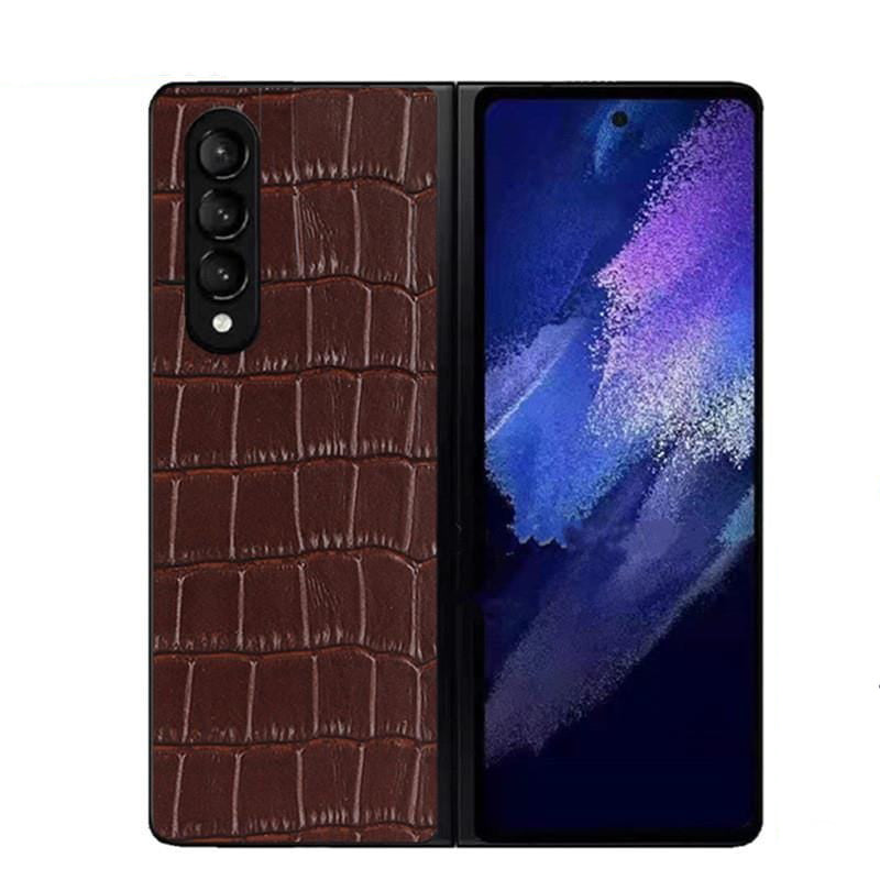 brown corco leather case z fold 3