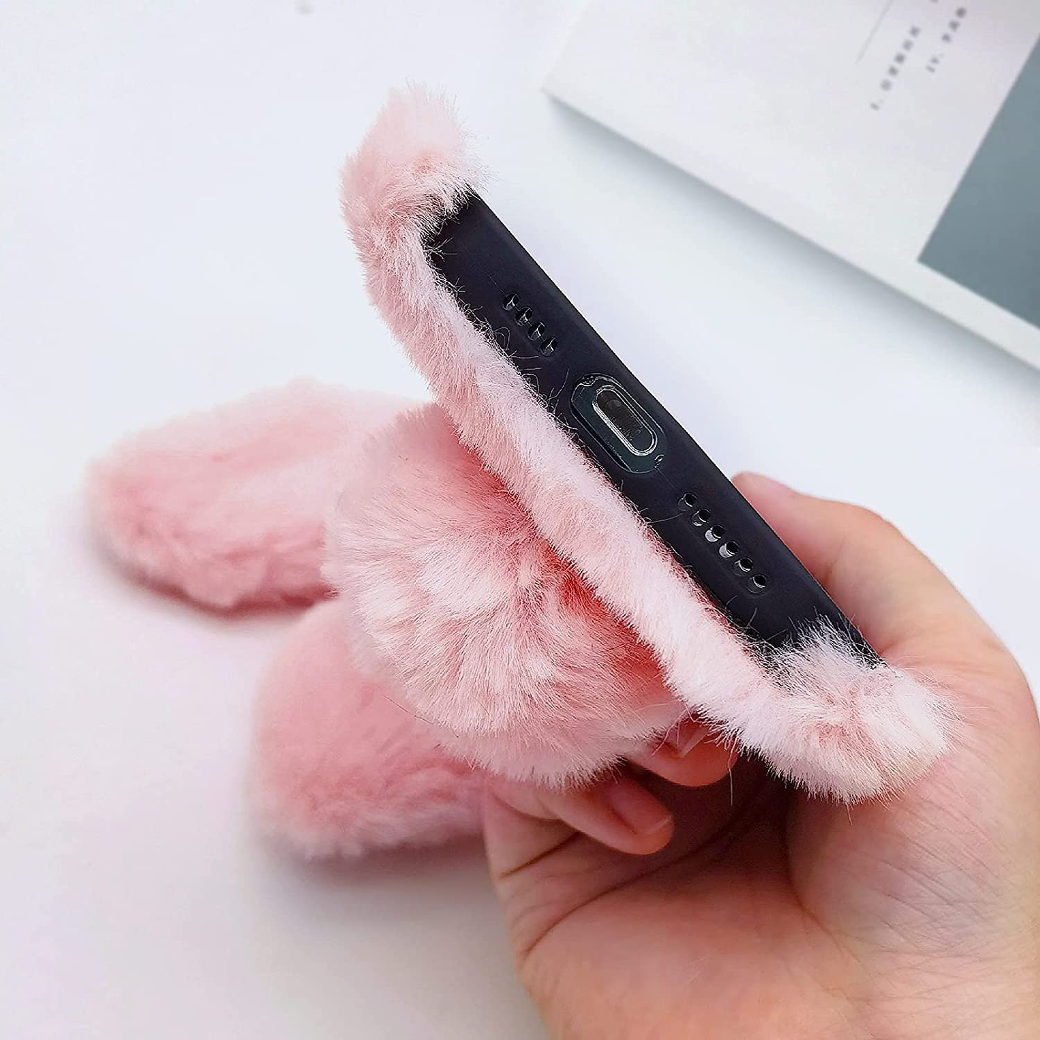 Luxury Bunny Rabbit Fur Plush Case iPhone cover – JustAndBest India