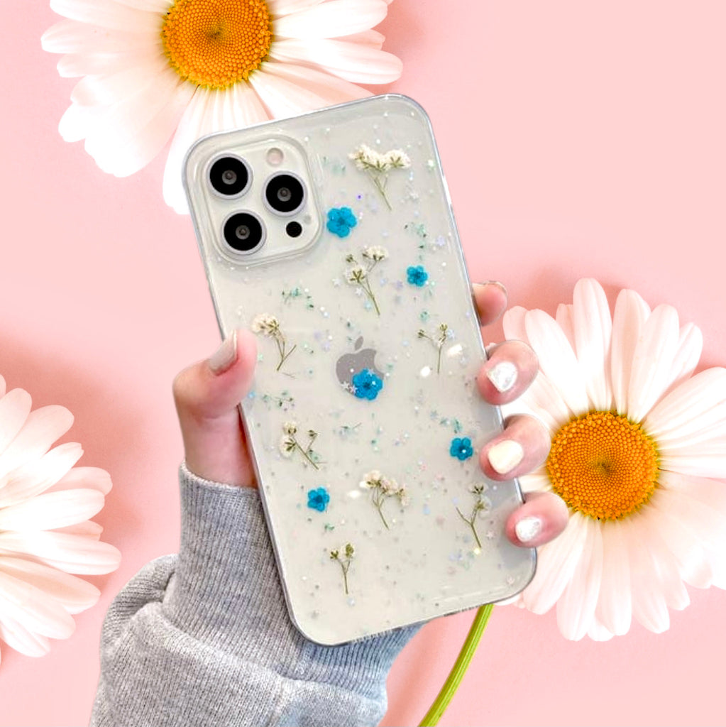 Real Cosmos Floral Glitter Cover