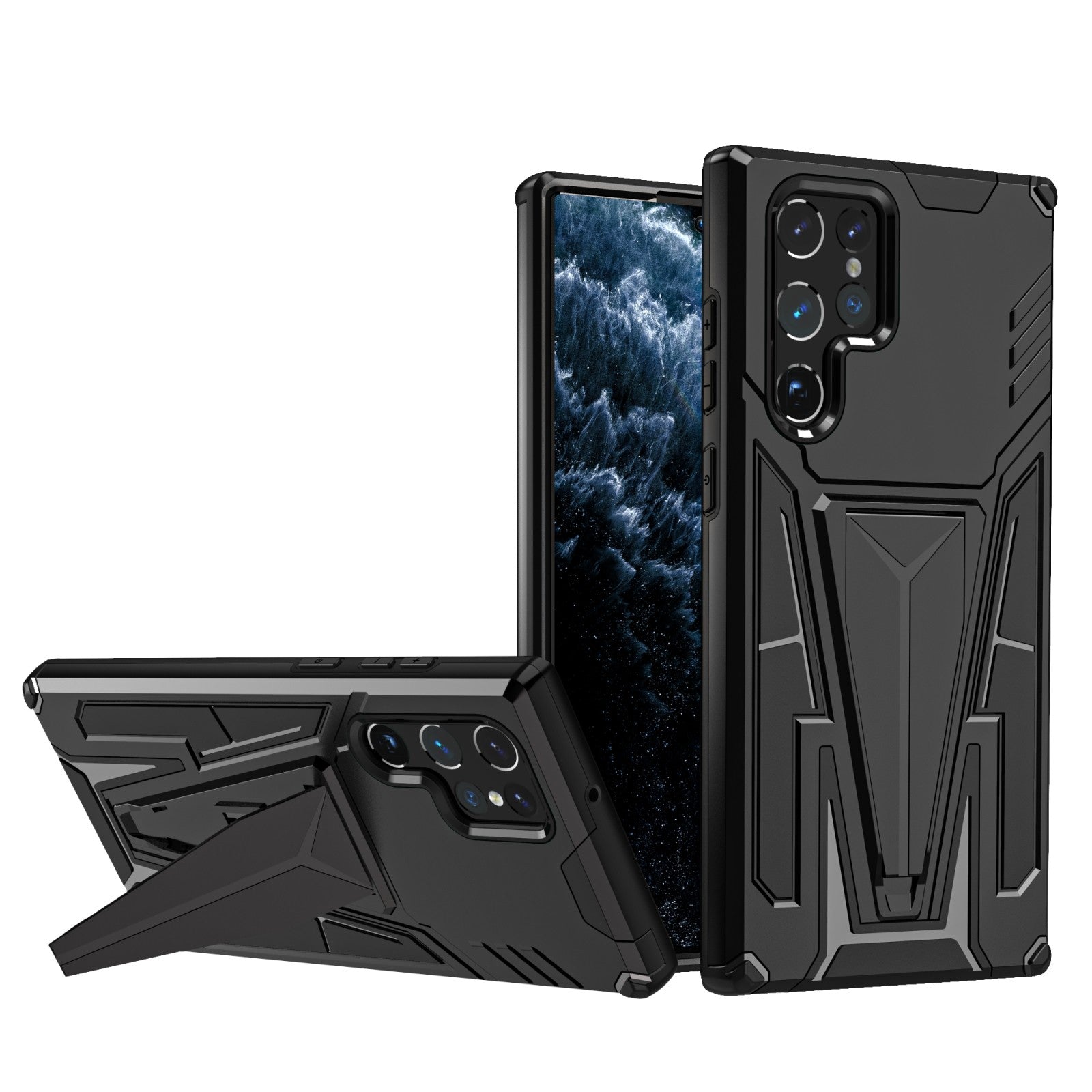 Jet Black Dual Layer Premium Armour Case iPhone cover – JustAndBest India