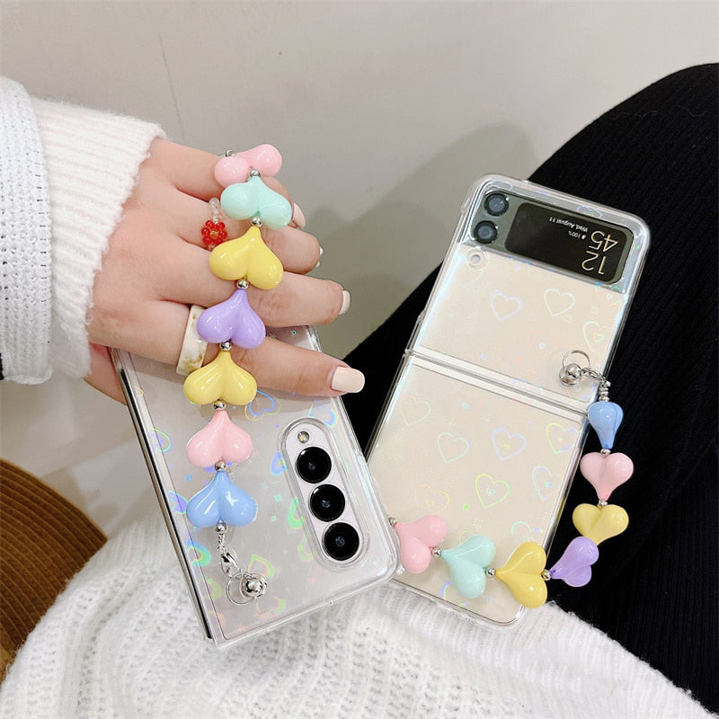 Zazzy Bling Colorful Hearts Bracelet Cover iPhone cover – JustAndBest India