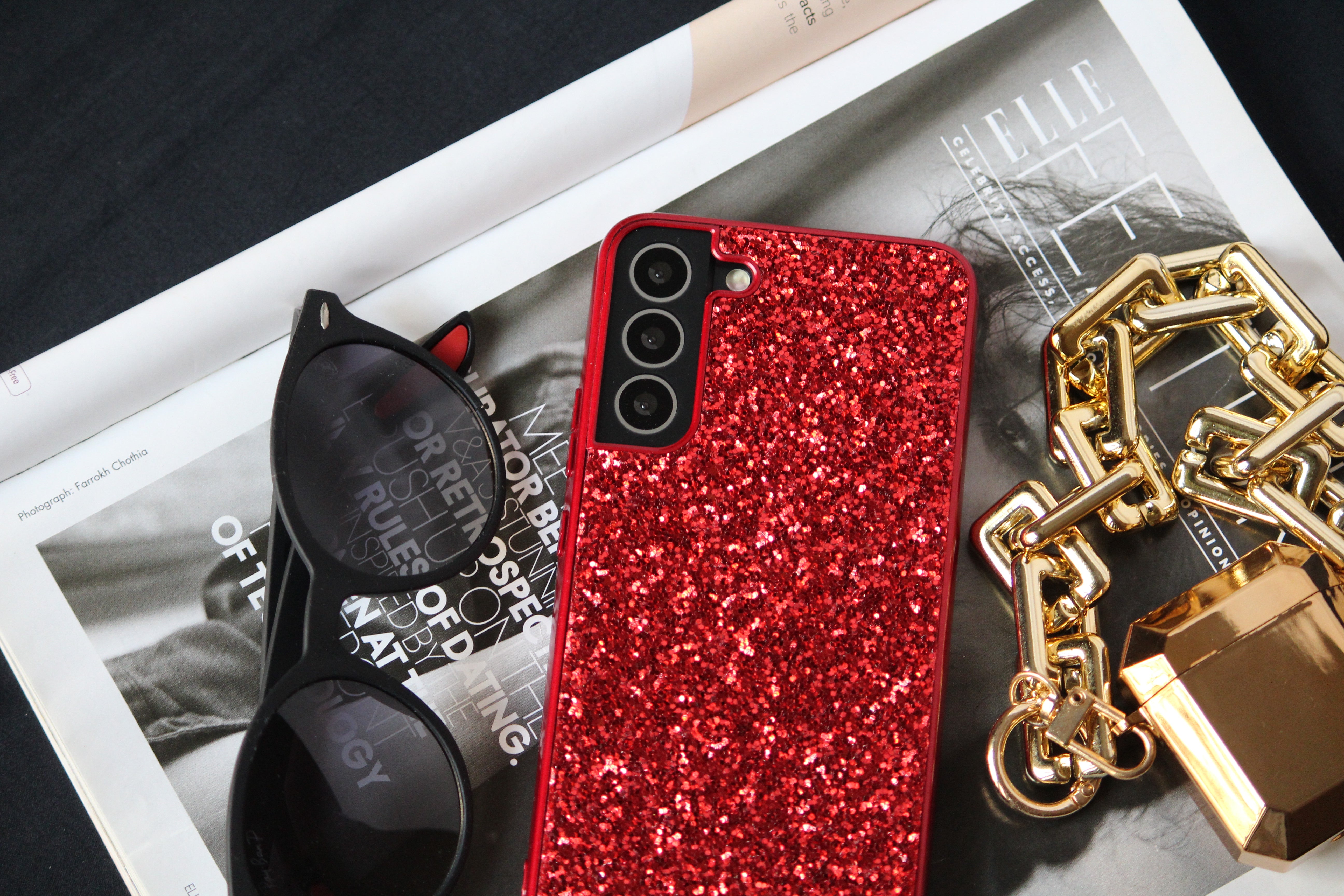 Red Glitter Bling Sequin Cover iPhone cover – JustAndBest India