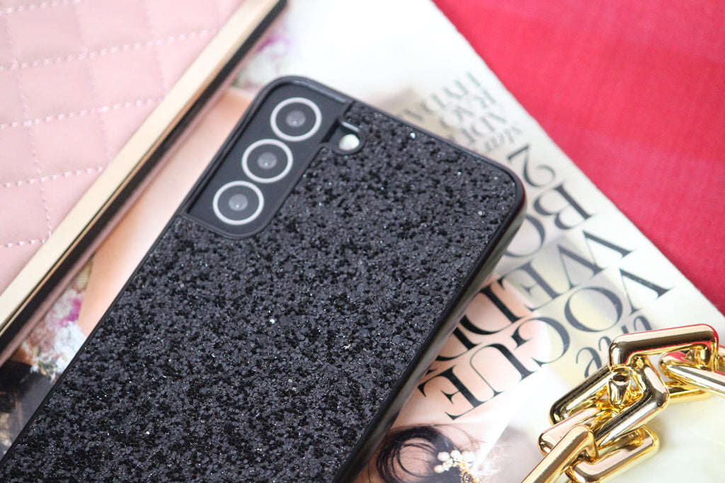 Black Glitter Samsung S21 Fe Cover