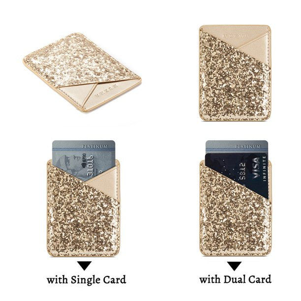 Gold Glitter Phone Wallet iPhone cover – JustAndBest India