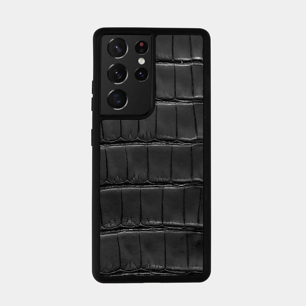 Croco Pattern Leather Luxury Cover for Samsung S21