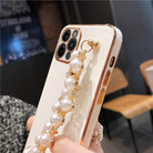 Elegant Pearl Rhinestones Bracelet Cover for iphone