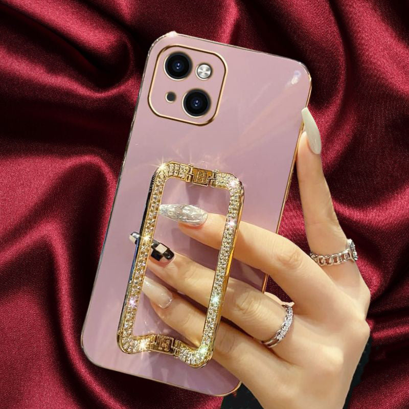 Diamond Rhinestones Gold Buckle Holder Cover – phone accessory by JustAndBest India