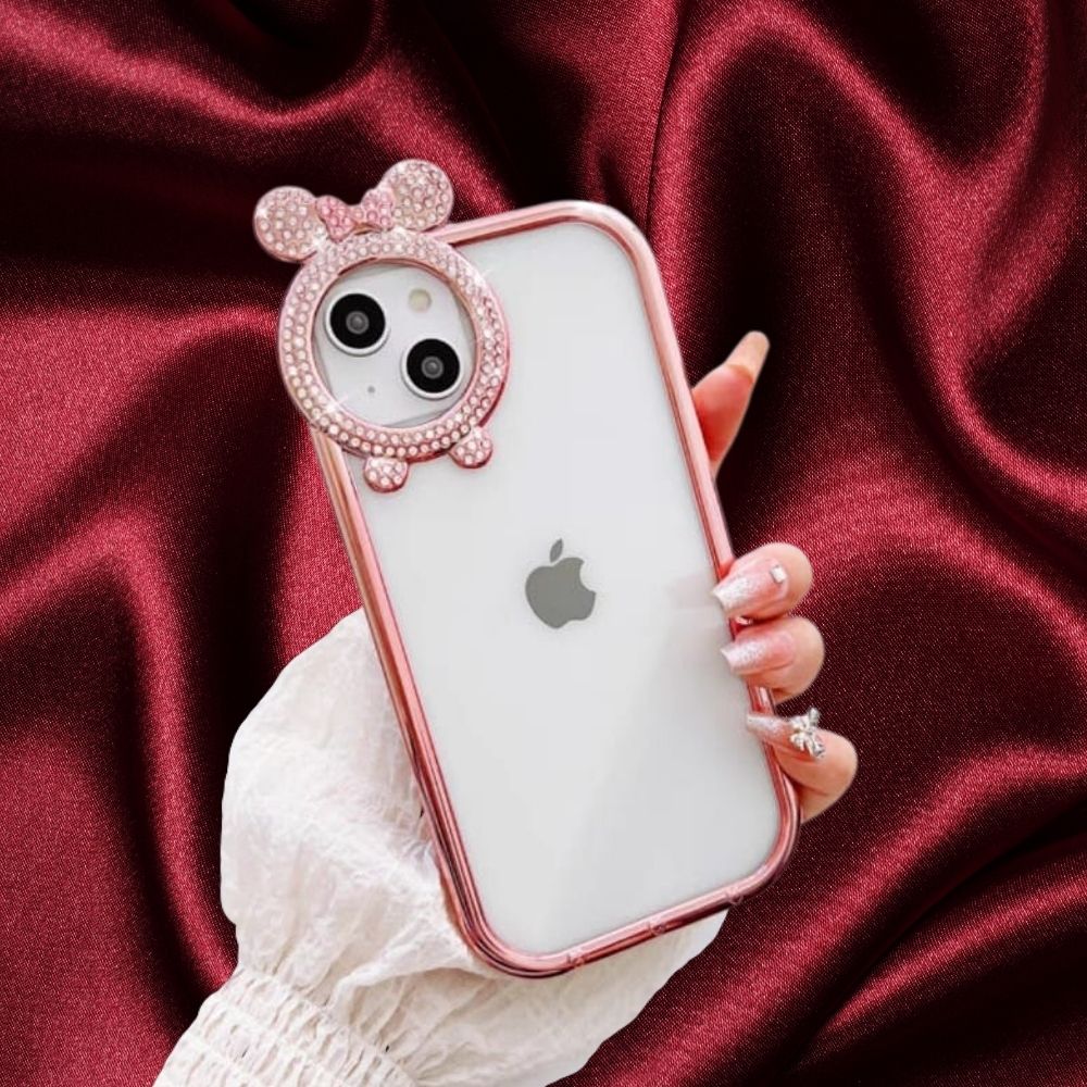 Cute Minnie Mouse Ears Rhinestones Cover iPhone cover – JustAndBest India
