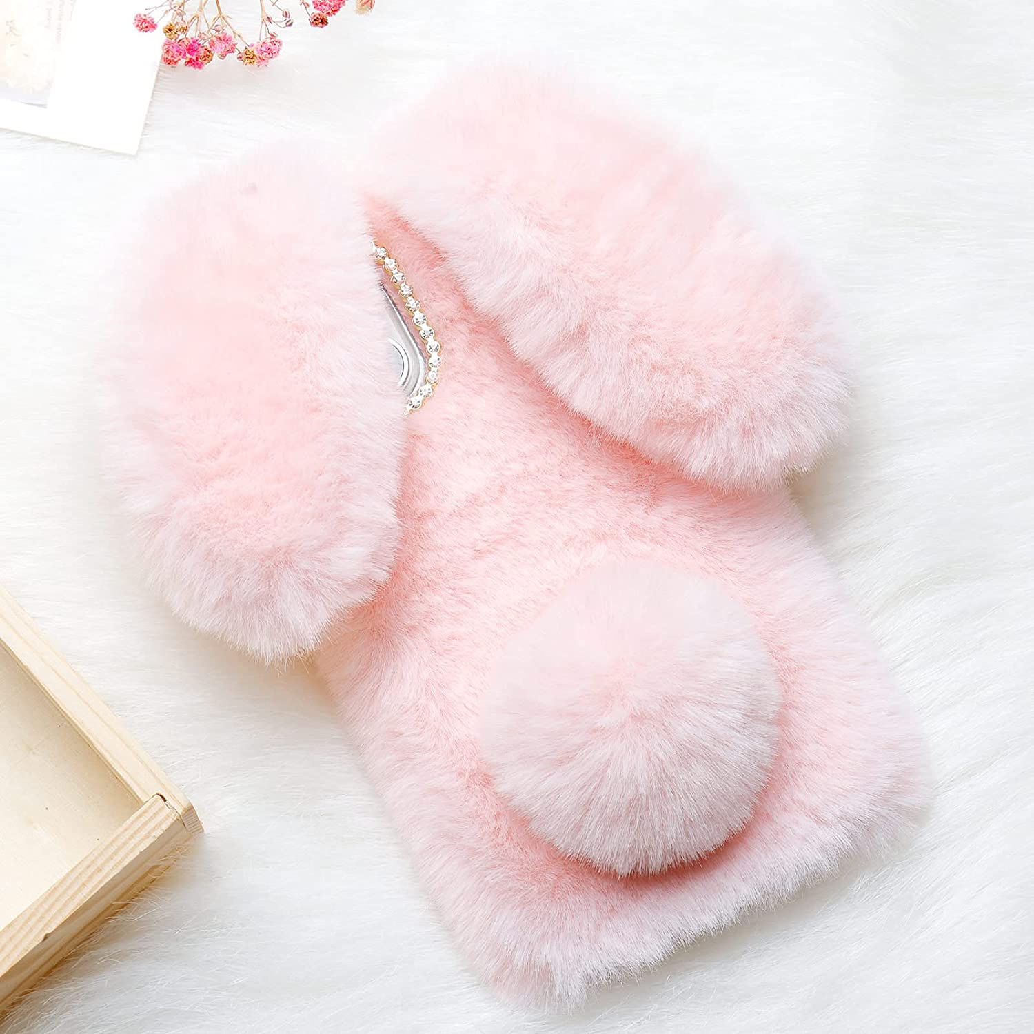 Luxury Bunny Rabbit Fur Plush Case iPhone cover – JustAndBest India