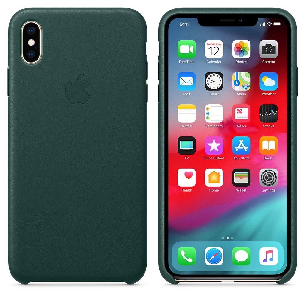 Forest Green Leather Cover for iphone XS Max