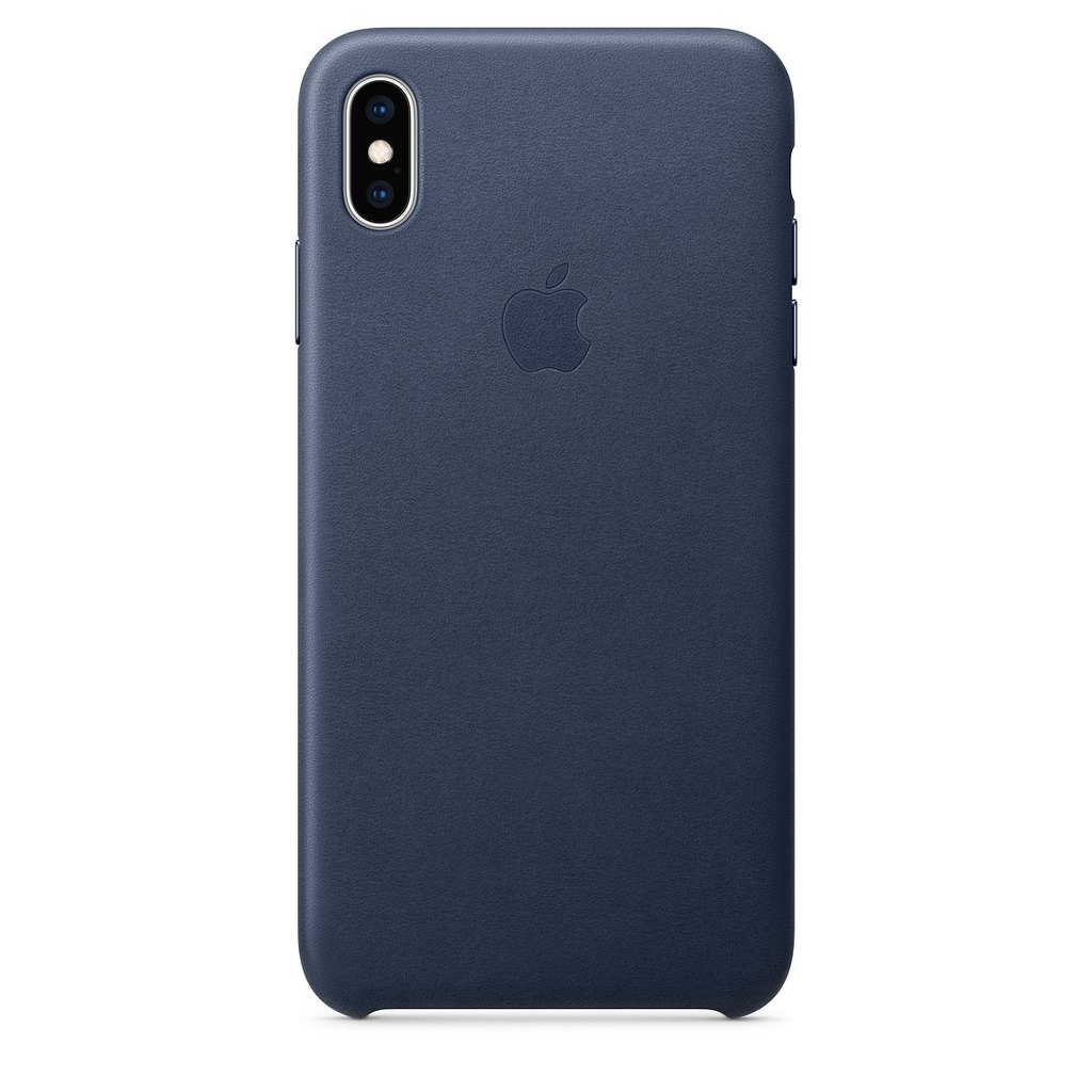 Midnight Blue Premium Leather Cover for iPhone XS Max