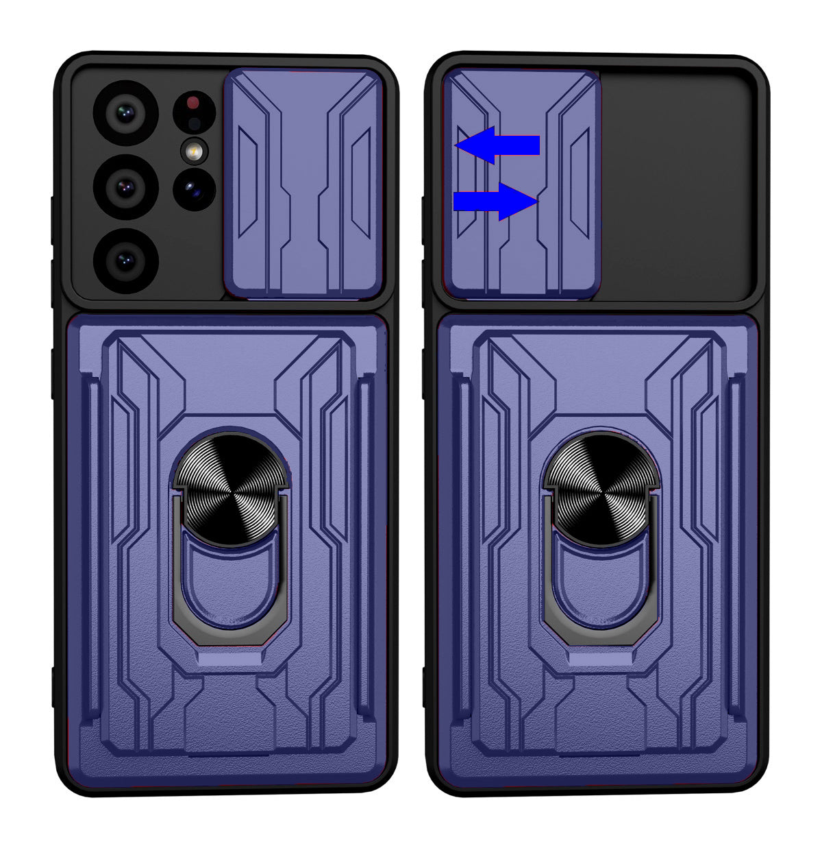 Card Holder Dual Layer Lens Protector Ring Holder Cover – phone accessory by JustAndBest India