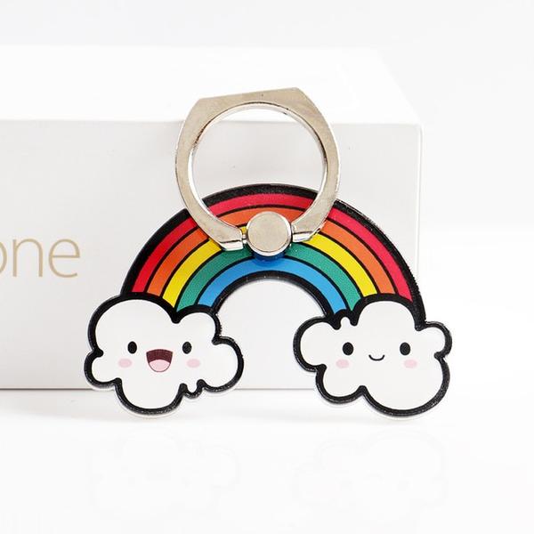 Rainbow Cloud Phone Ring Holder – phone accessory by JustAndBest India
