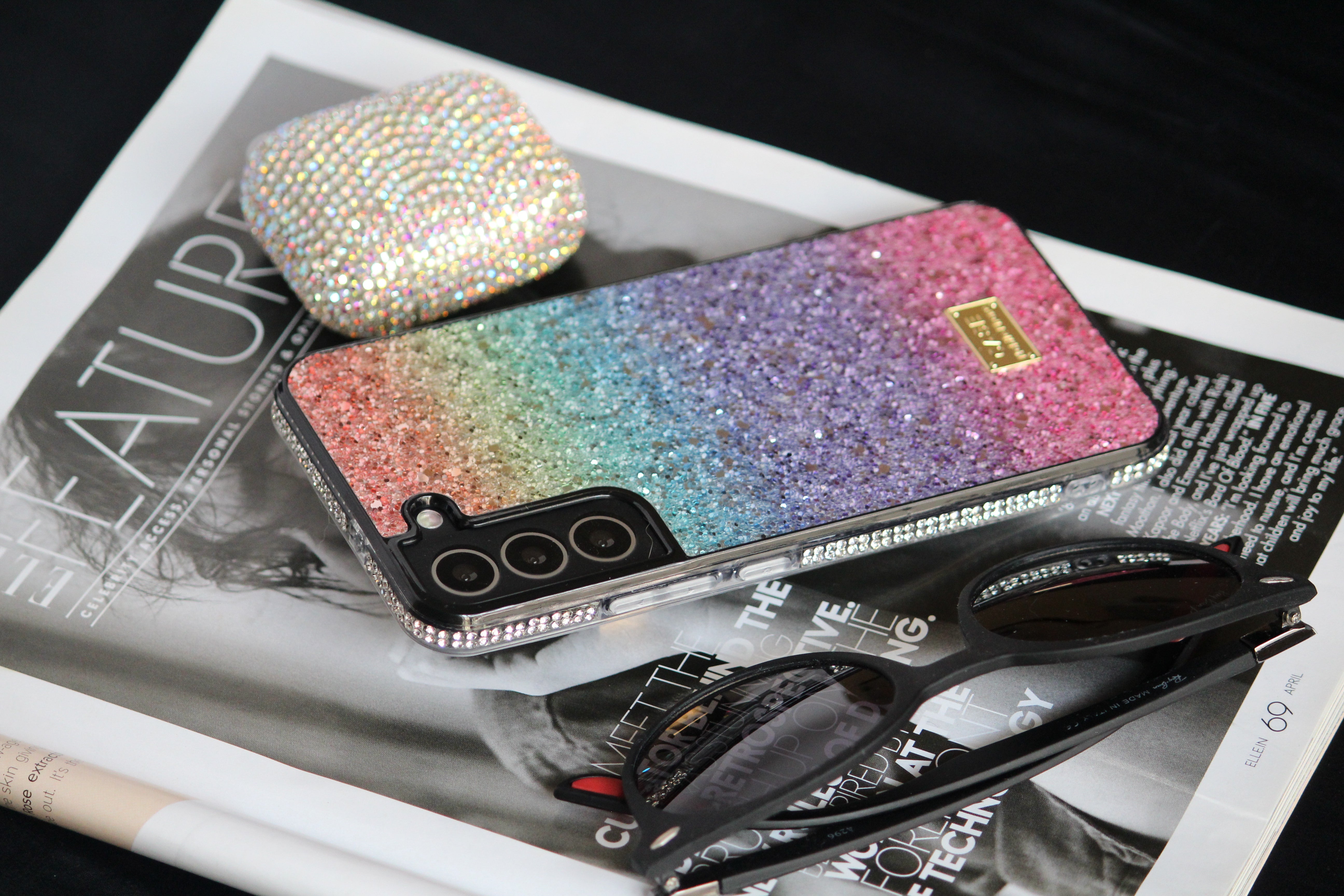 Rainbow Glitter Bling Diamonds Luxury Cover iPhone cover – JustAndBest India