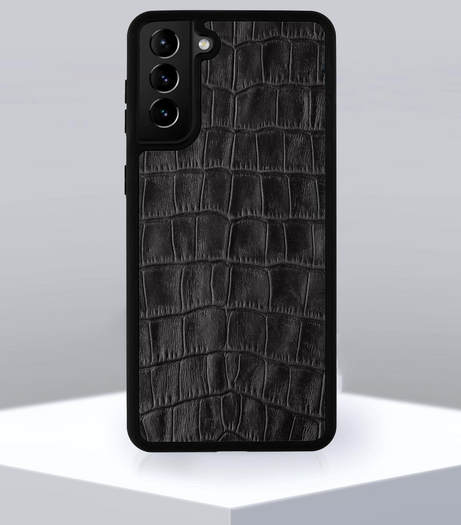 Black Leather Cover for Samsung S21