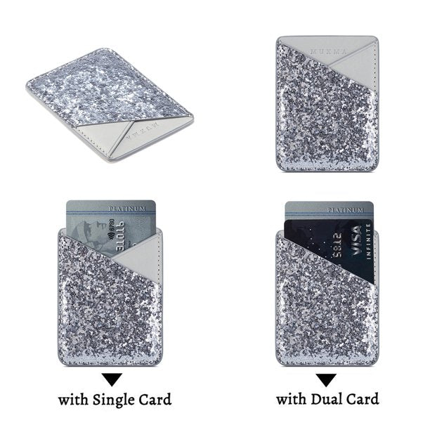 Silver Glitter Phone Wallet iPhone cover – JustAndBest India