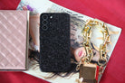 Black sparkling Samsung S21 Fe Cover