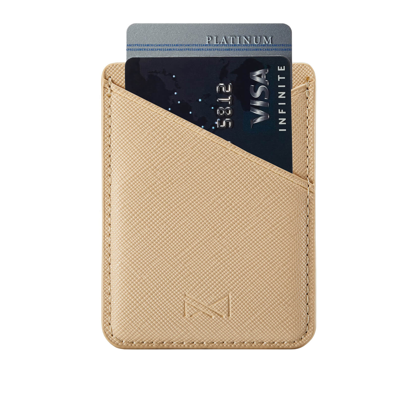 Sandy Tan Dual Card Holder Leather Phone Wallet – phone accessory by JustAndBest India
