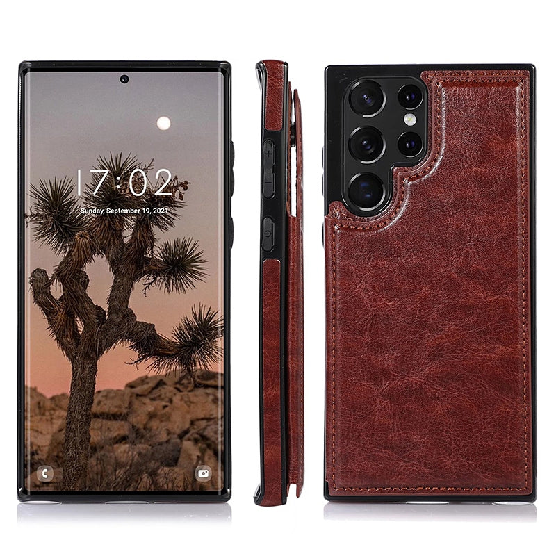 Luxury Wallet Style Premium Leather Cover iPhone cover – JustAndBest India